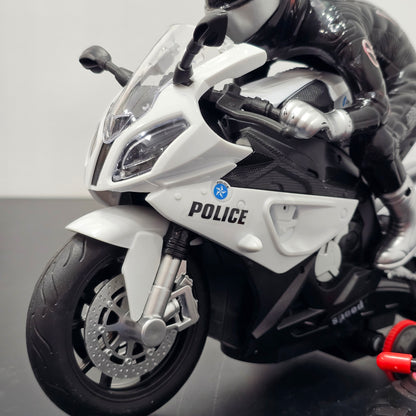 Police Moto Top Model 1:20 – Remote Control Motorcycle with 360° Spin, Lights & Sound | Bacha Toys