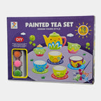 Painted Tea Set – Design Your Own Style | 18-Piece Creative Play Set | Bacha Toys