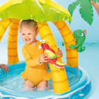 Intex Tropical Island Baby Pool – Kids Inflatable Pool with Shade (102×86 cm) #58417