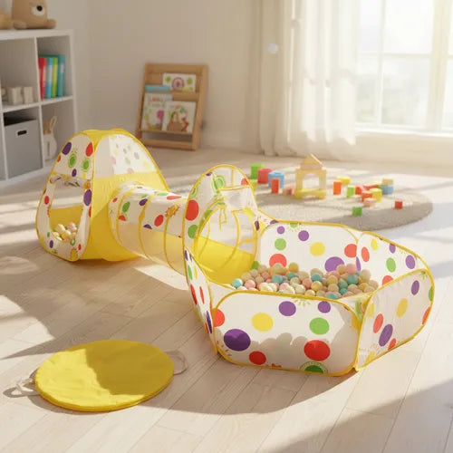 Kids Play Tent with Tunnel and Ball Pit | Bacha Toys