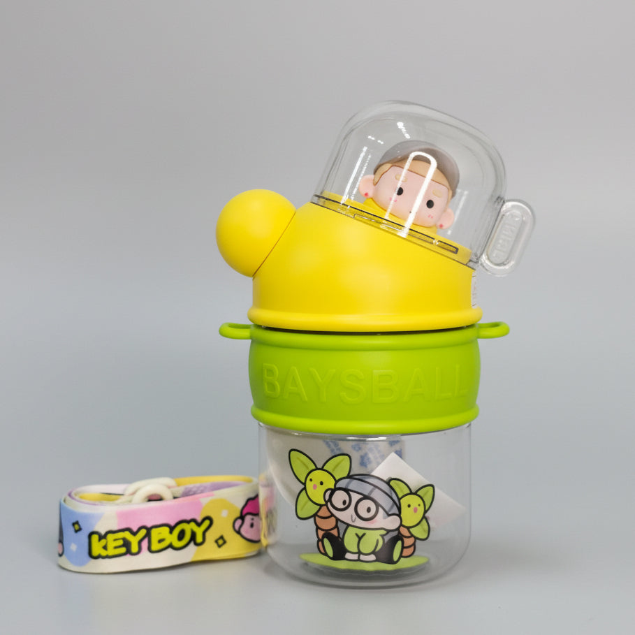 500ml Kids Water Bottle with Cup – Portable & Practical
