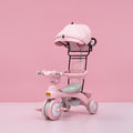 Kids Tricycle with Canopy – Stroller Style Ride On with Music & Lights