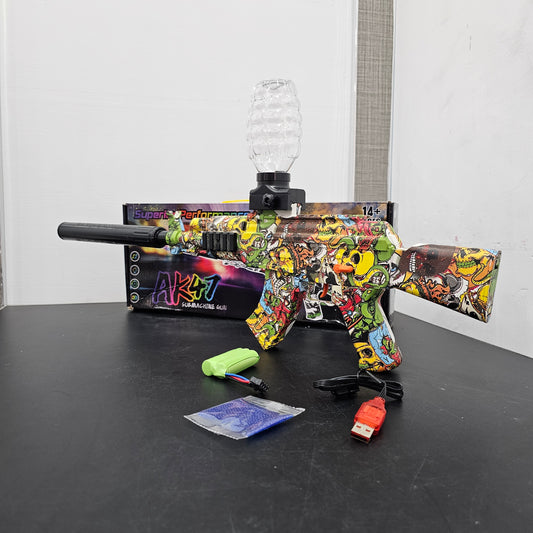 Superior Performance High-Speed Electric Crystal Pellet Gun AK47 Submachine Gun – Bacha Toys