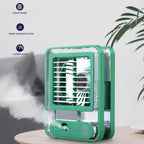 Mini Nano Spray Air Cooler Fan – 3 Speed LED Humidifier