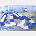Police Rail Car Track Set – 6 Cars with Lights & Battery Power | Bacha Toys