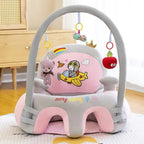 Baby Sofa Seat with Attractive Rattles – Soft Plush Support Seat