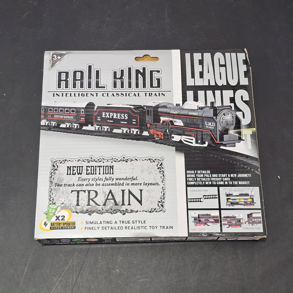 Rail King Intelligent Classic Train Set – 13 Pcs Track & Train Playset | Bacha Toys