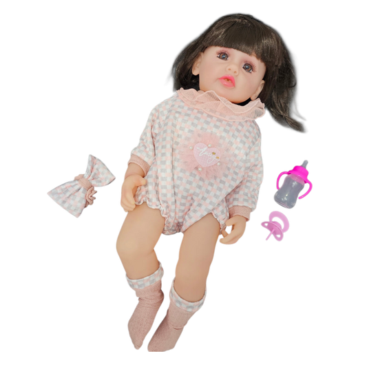 55cm Baby Silicone Doll – Lifelike Real Baby with Accessories | Bacha Toys