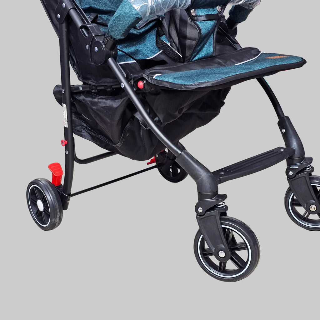 Lightweight Baby Stroller – Foldable with 360° Wheels & Sun Canopy