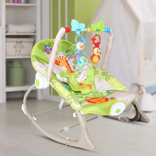 Baby Rocker – Infant to Toddler with Fold-Out Kickstand (0M+, 40 lbs / 18 kg) | Bacha Toys
