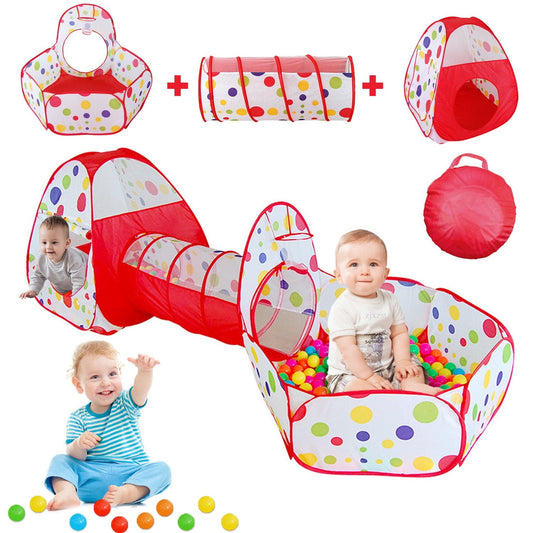 Kids Play Tent with Tunnel and Ball Pit | Bacha Toys
