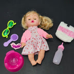 Baby Fashion Girl Doll with Sound, Hair Comb, Milk Bottle & Potty Training – Interactive Doll for Kids | Bacha Toys