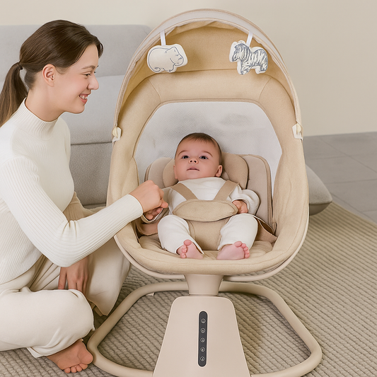 Mastela 3-in-1 Aura Deluxe Bassinet – Smart Touch & App Controlled Baby Comfort by Bacha Toys Pakistan