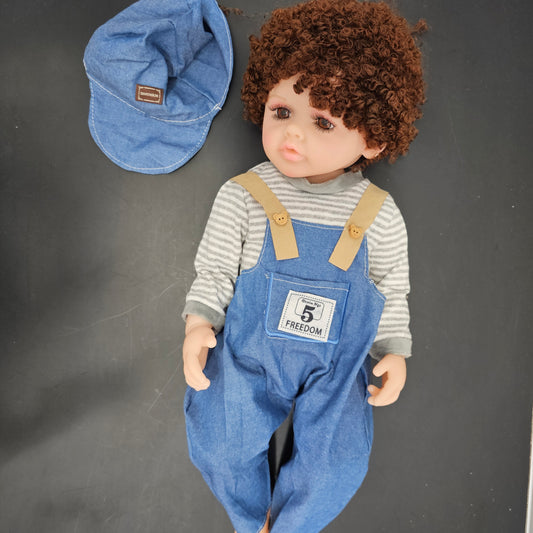 55cm Baby Silicone Doll – Lifelike Real Baby with Accessories | Bacha Toys