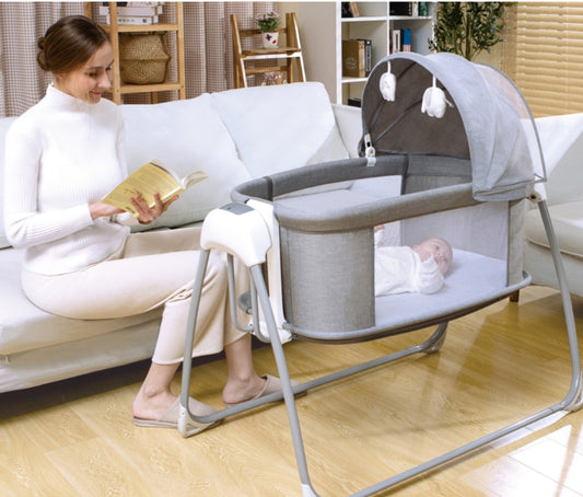 Deluxe 4-in-1 Bassinet – Smart, Safe & Multi-Functional Baby Cradle | Bacha Toys