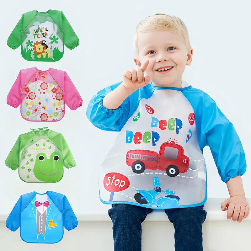 Waterproof Baby Bib With Sleeves — Mess-Free Mealtime | Bacha Toys