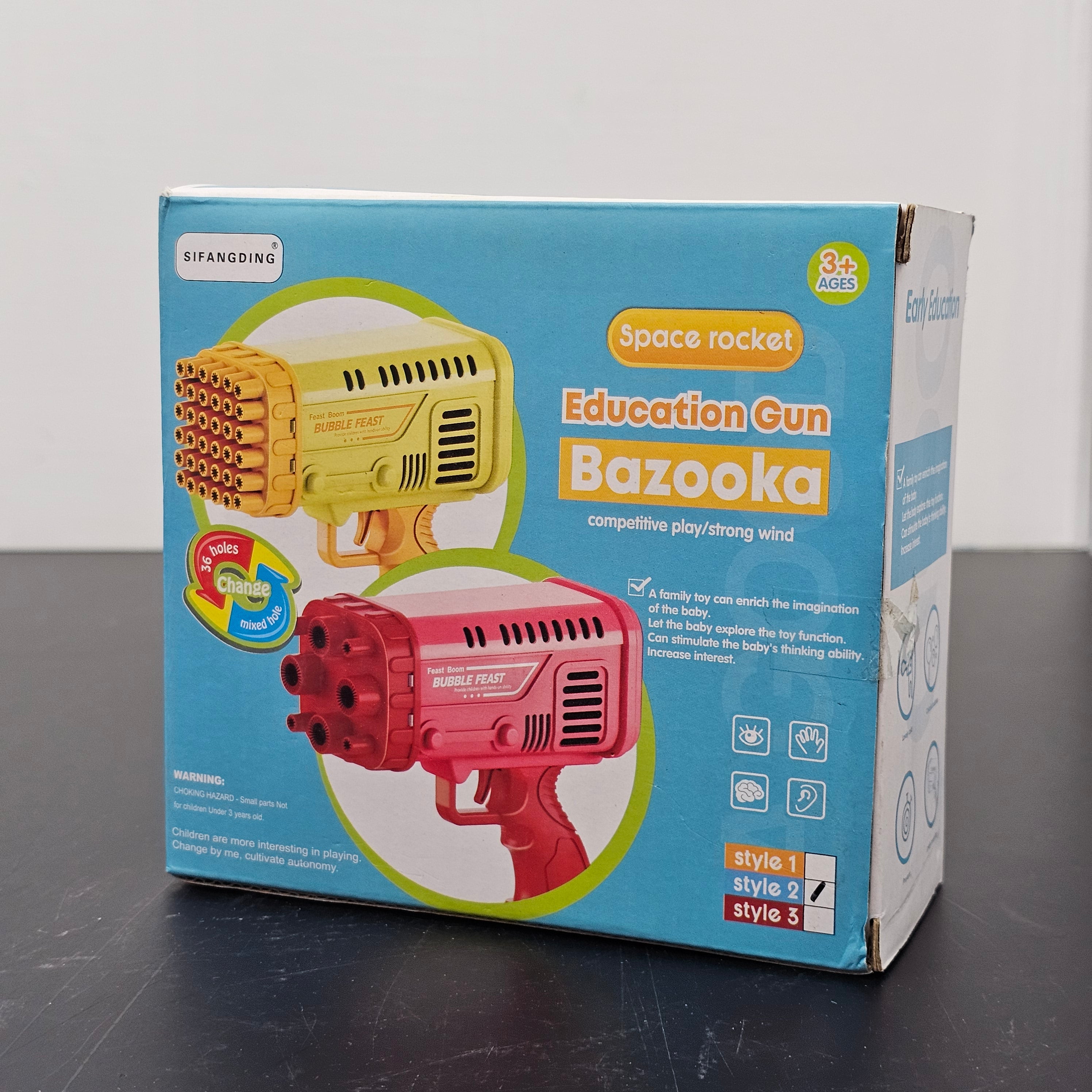 Space Rocket Educational Bazooka Gun – Strong Wind Blaster for Kids 3+ | Bacha Toys