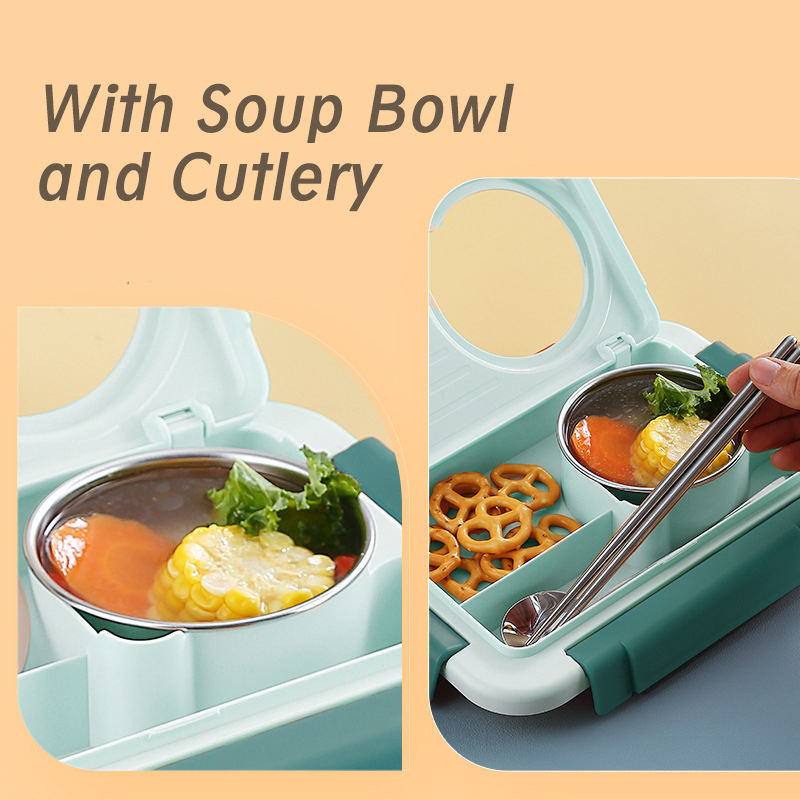 Stainless Steel Lunch Box Set – 800 ml + 150 ml | Bacha Toys