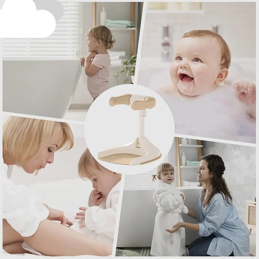 Baby Bath Stand with Adjustable 5 Levels – Foldable Infant Bath Shower Stand