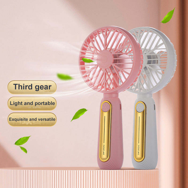 Portable Handheld Mini Fan – 3 Speed USB Rechargeable Fan