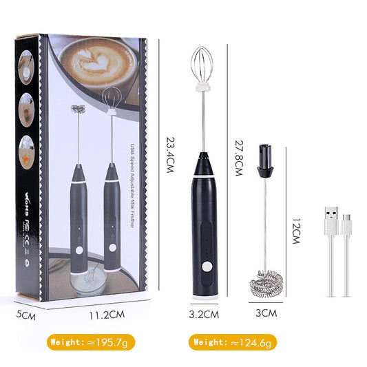 USB Rechargeable Speed Adjustable Milk Frother – Handheld Electric Foam Maker | Bacha Toys