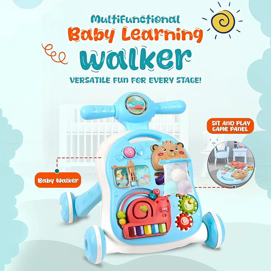 3-in-1 Baby Activity Walker with Music & Lights | Bacha Toys