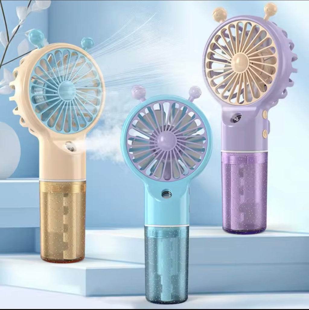 Spray Mini Handheld Fan – Rechargeable Mist Cooling Fan (400mAh)