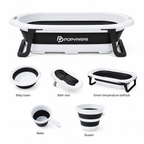 5-in-1 Foldable Baby Bath Set – Smart Temperature Bathtub with Complete Accessories