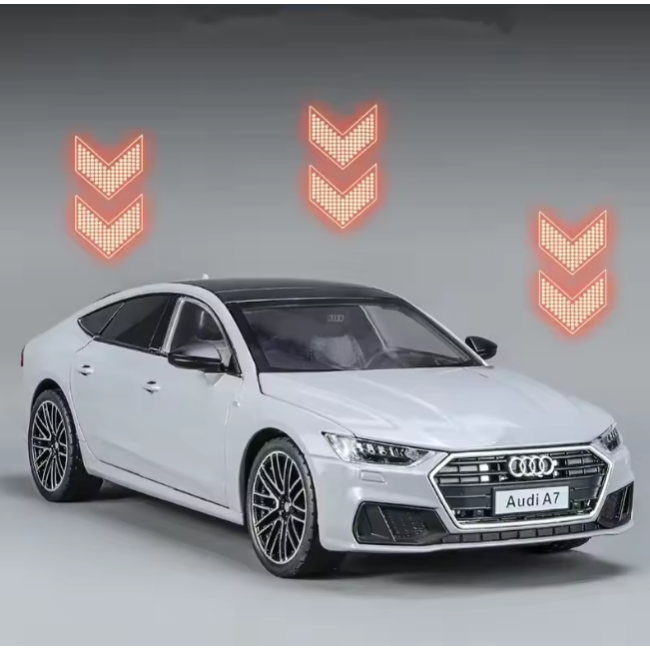Audi A7 1:24 Scale Alloy Die-Cast Model Car – Pull-Back, Light & Sound Function