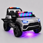 Kids 2-Seater Electric Car – Leather Seat Ride-On Jeep (M-23 GRAY)