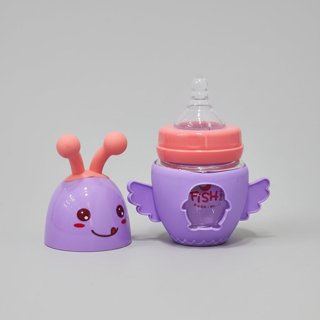 Baby Glass Feeder Purple 60ml – Safe, Compact & Comfortable | Bacha Toys