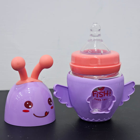 Baby Glass Feeder Purple 60ml – Safe, Compact & Comfortable | Bacha Toys