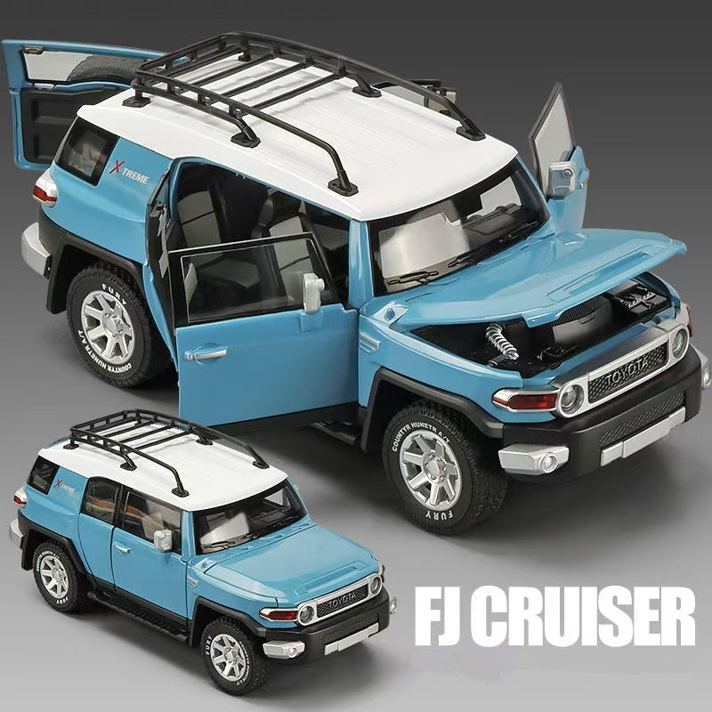 Toyota FJ Land Cruiser Die-Cast Model Car – 1:24 Scale with Sound, Light & Pull-Back Action