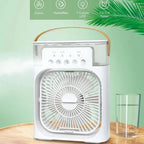 Mini Air Cooler Fan – 7 Color LED Humidifier (USB Type-C, 3 Speed)