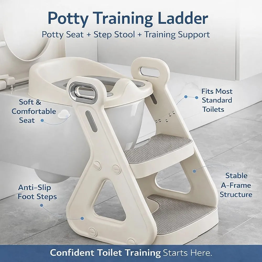 Mama Baba Baby Potty Trainer – Adjustable Soft Seat with Stand