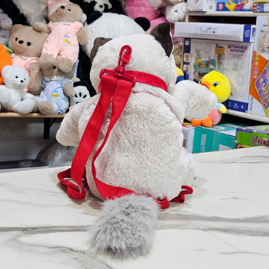 Learn to Speak Plush Cat with Shoulder Bag – White Colour | Bacha Toys Pakistan