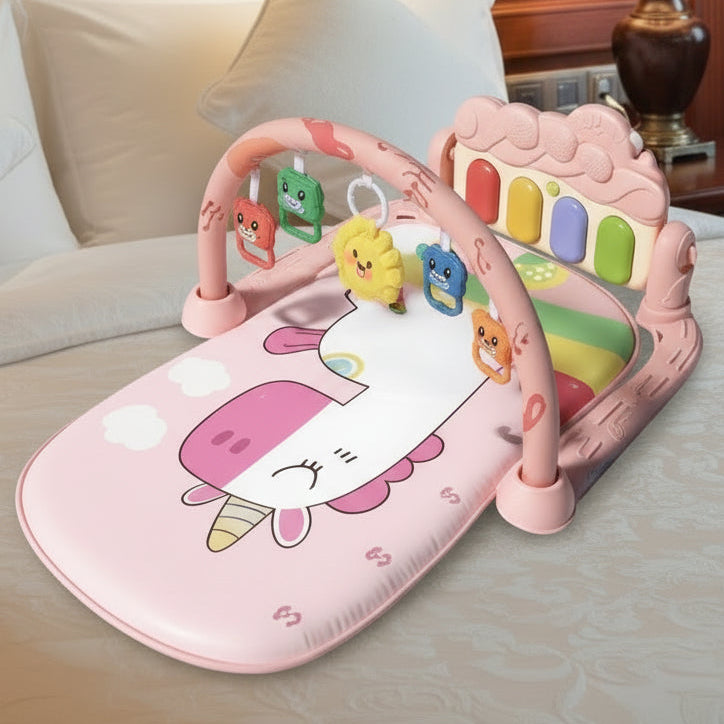 Baby Play Gym Mat 3-in-1 Piano Playmat – Interactive Activity Gym