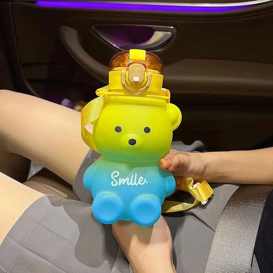 800ml Bear Water Bottle | Cute & Durable Kids Hydration Bottle – Bacha Toys