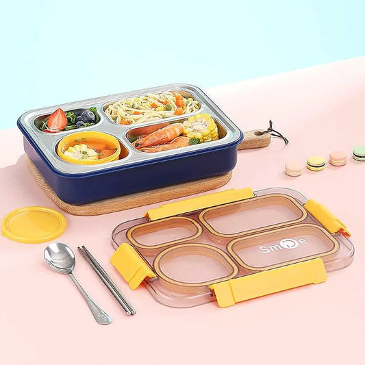 Individual-Seal Stainless Steel Lunch Box – Leak-Proof, Portion-Perfect | Bacha Toys