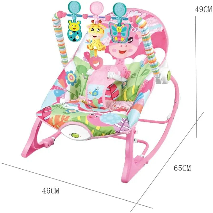 Baby Rocker – Infant to Toddler with Fold-Out Kickstand (0M+, 40 lbs / 18 kg) | Bacha Toys