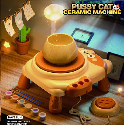 Pussy Cat Ceramic Pottery Machine – Creative Art Training for Kids | Bacha Toys