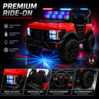 Kids 2-Seater Electric Car – Leather Seat Ride-On Jeep (M-28 RED)