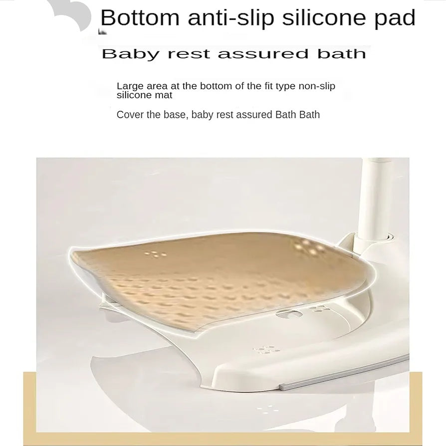 Baby Bath Stand with Adjustable 5 Levels – Foldable Infant Bath Shower Stand