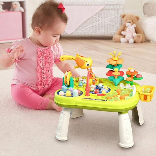 Farm Amusement Park Activity Table – Educational Toy with Multiple Play Modes - Bacha Toys