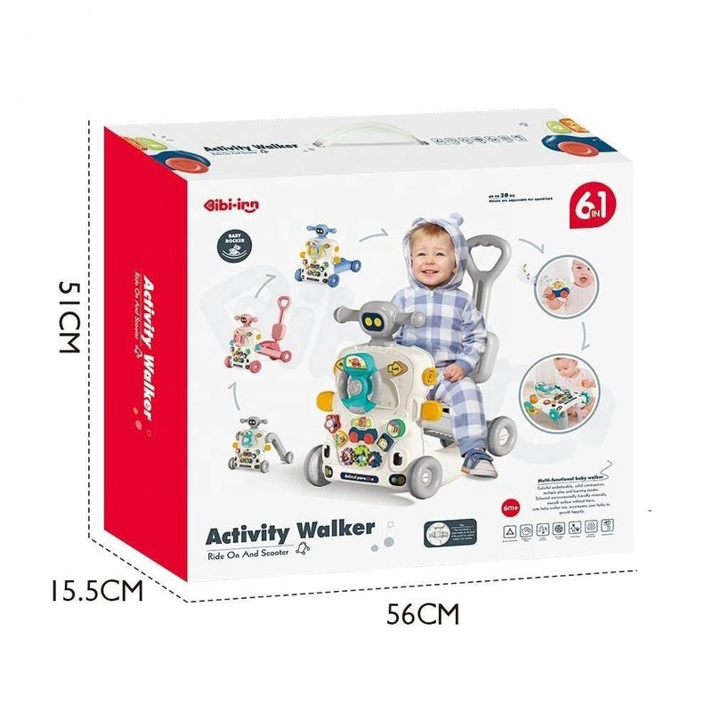 6-in-1 Baby Activity Walker with Music & Lights | Bacha Toys