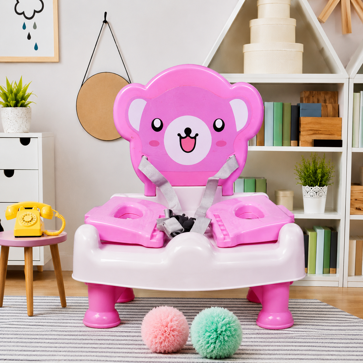 Baby Booster Seat – Height Adjustable Foldable Feeding Seat