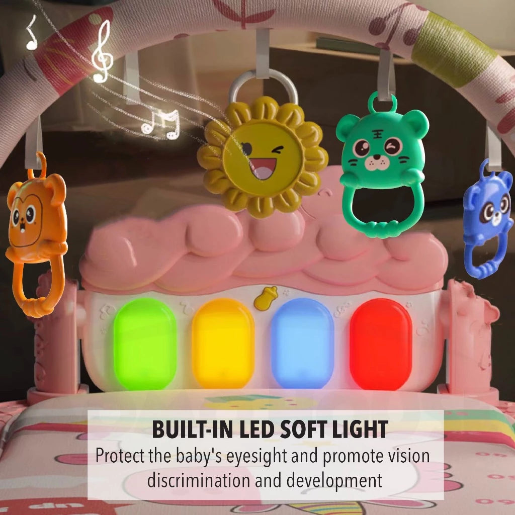 Baby Play Gym Mat 3-in-1 Piano Playmat – Interactive Activity Gym