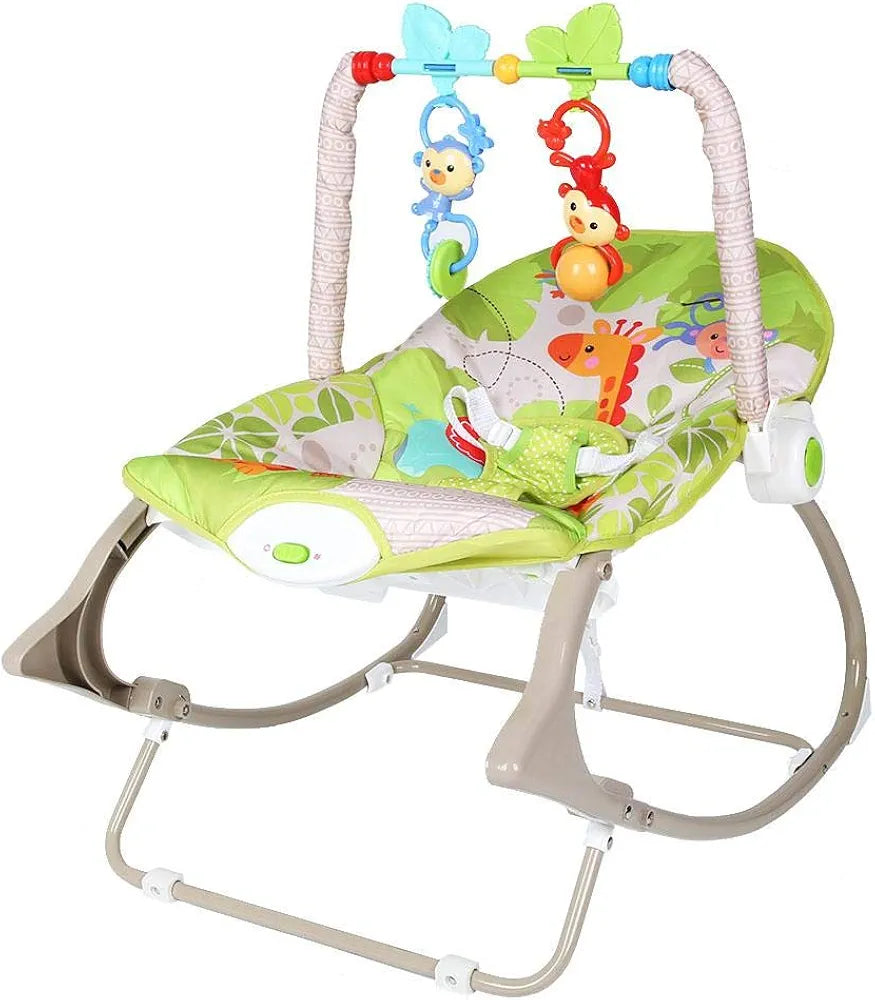 Baby Rocker – Infant to Toddler with Fold-Out Kickstand (0M+, 40 lbs / 18 kg) | Bacha Toys