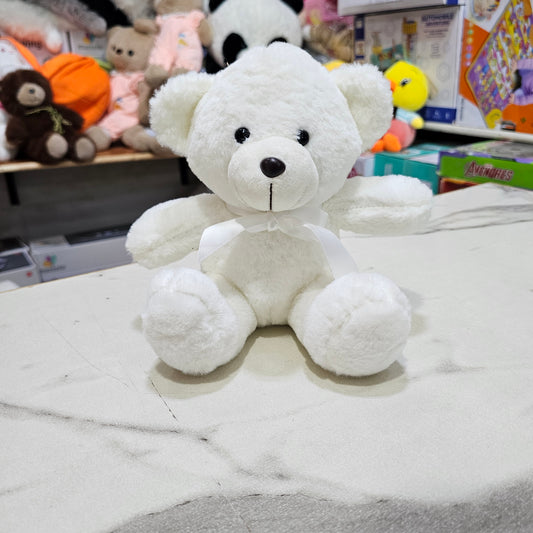 White Teddy Bear – 20cm Plush Toy | Bacha Toys