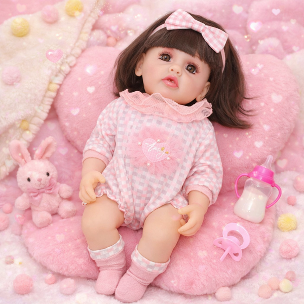 55cm Baby Silicone Doll – Lifelike Real Baby with Accessories | Bacha Toys